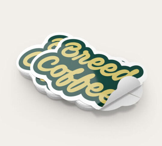 Custom die cut vinyl sticker featuring vibrant colors and intricate design.